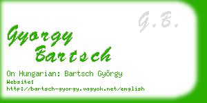 gyorgy bartsch business card